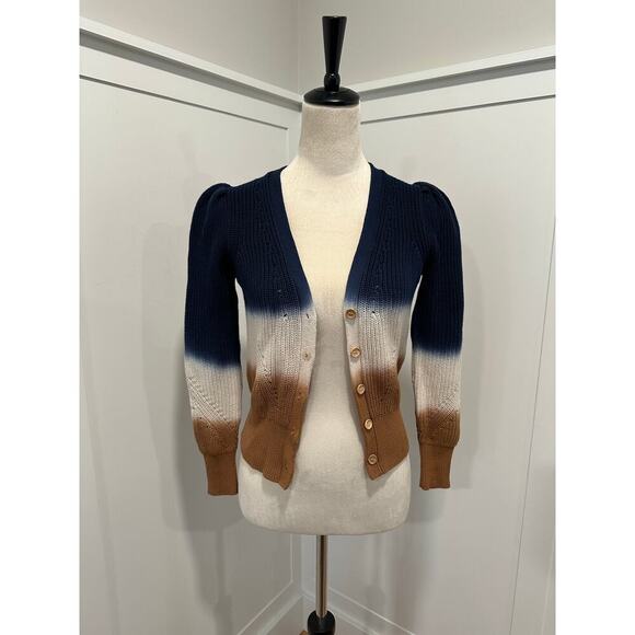 Veronica Beard Parula Dip Dye Cardigan - Picture 3 of 8